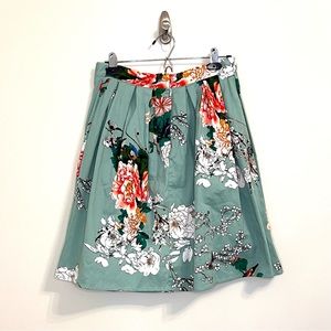 Floral Knee Length Skirt